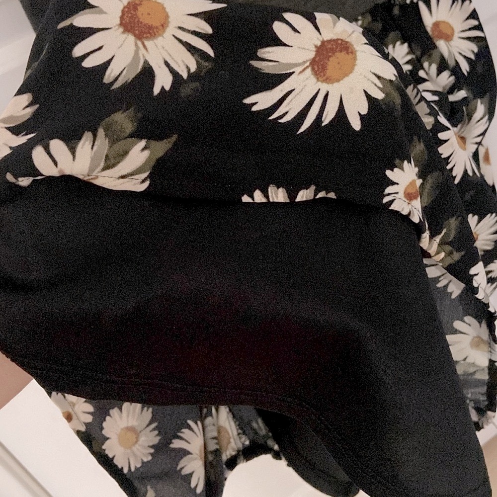 Xhilaration Dark Gray Floral Tank Dress – Yellow & White Flowers, Size M - Picture 7 of 13